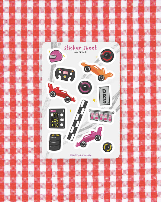 'on track' | sticker sheet