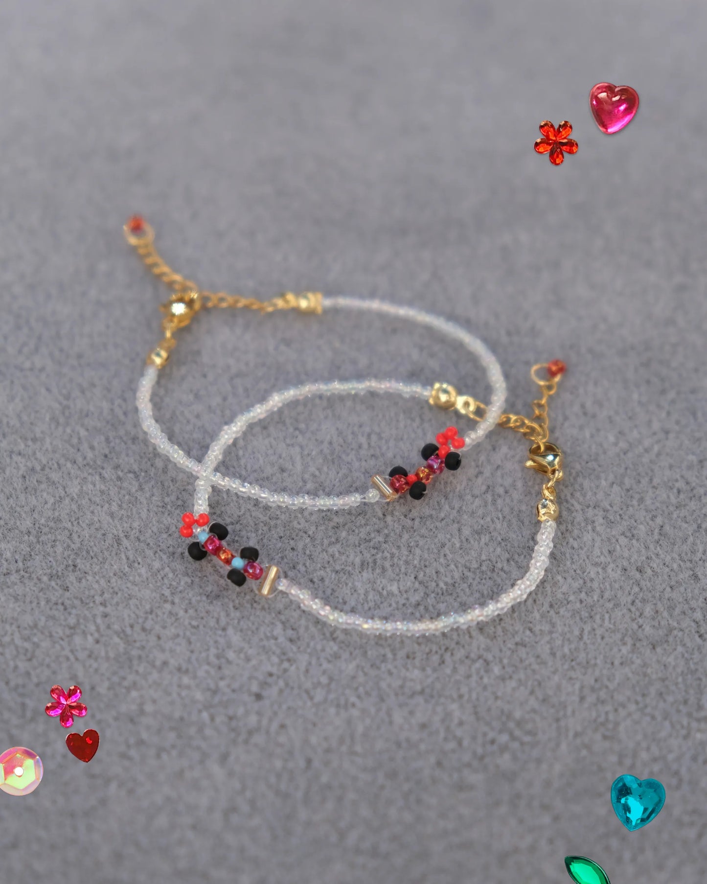 red + heritage blue livery | ferrari-inspired race car bracelet