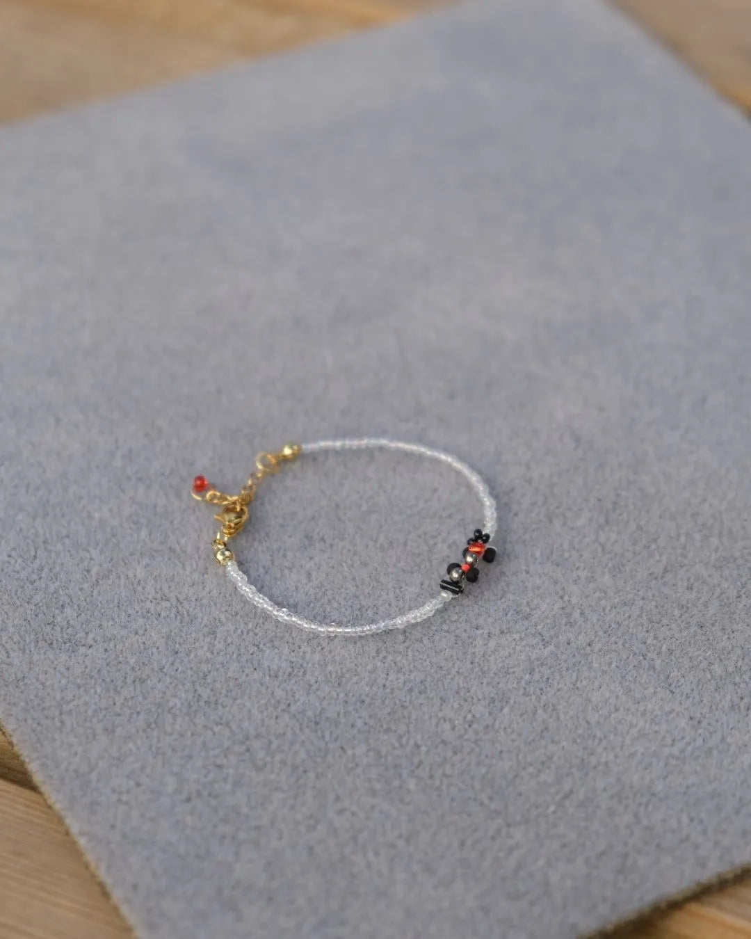 silver + orange 'on-track' livery | audi-inspired race car bracelet