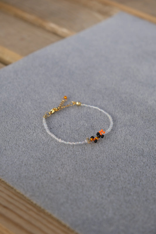 orange 'on-track' livery | mclaren-inspired race car bracelet