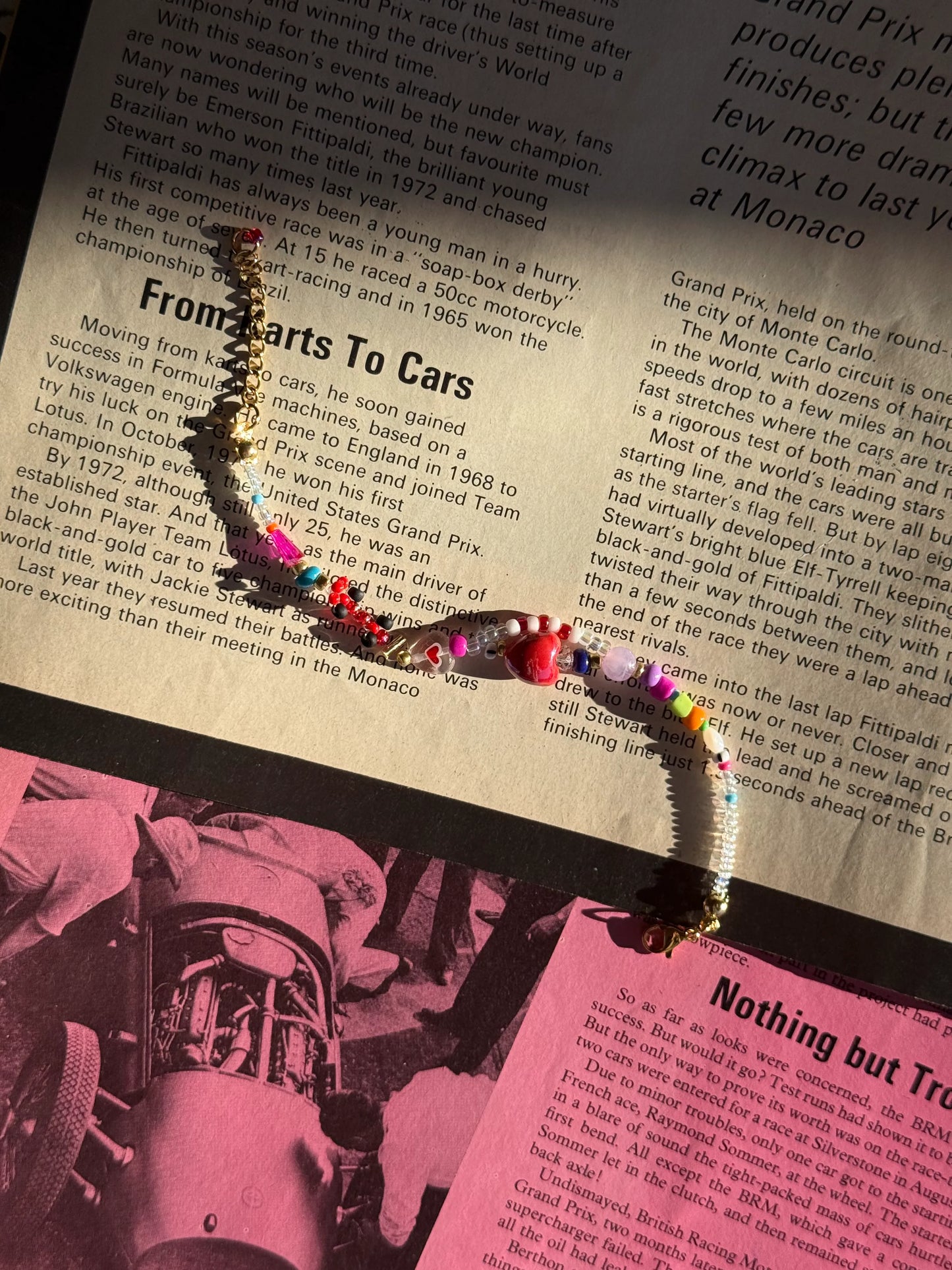race 'chaos' bracelet (choose your team) | motorsport-inspired race car bracelet