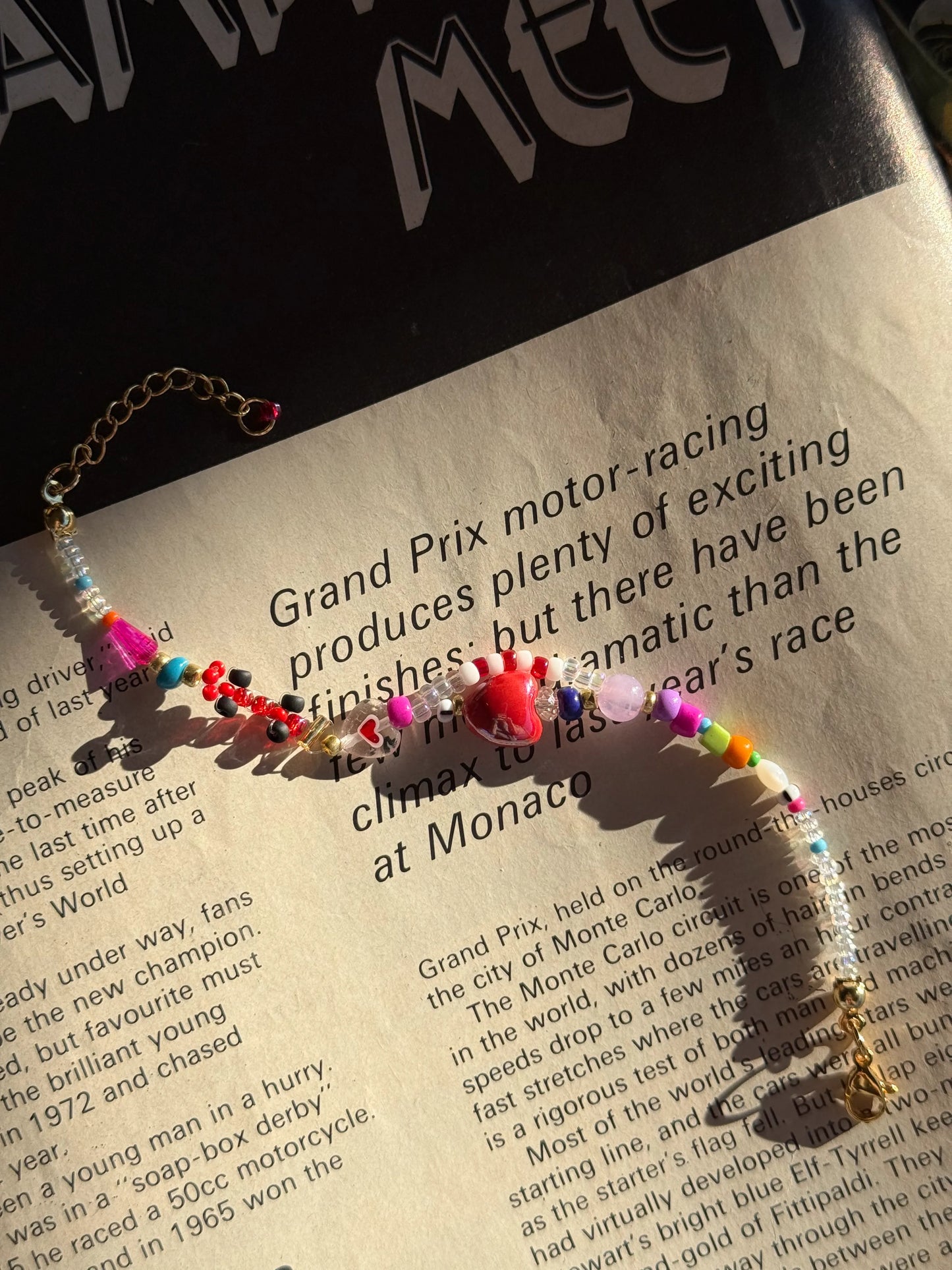 race 'chaos' bracelet (choose your team) | motorsport-inspired race car bracelet