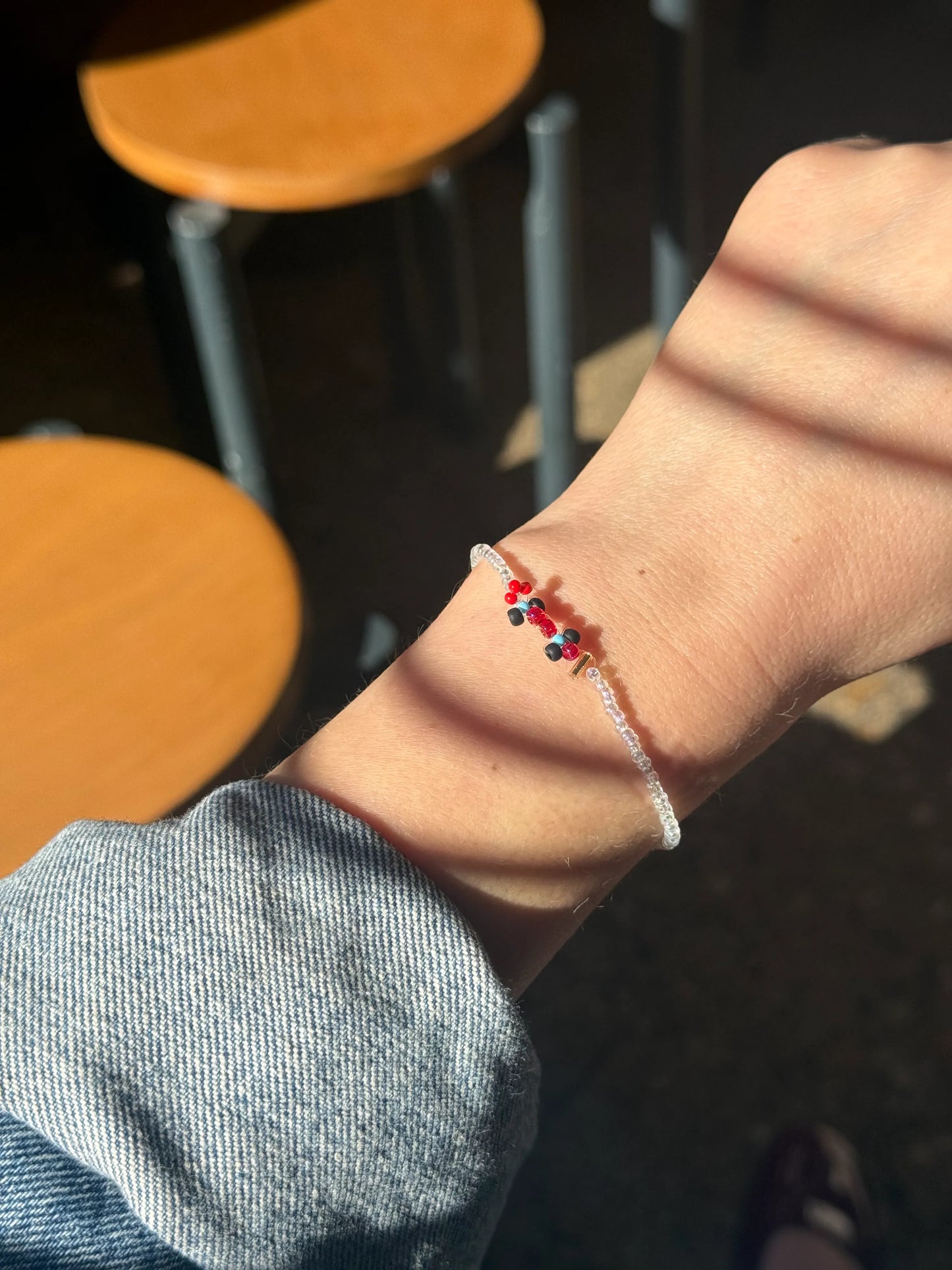 red + heritage blue livery | ferrari-inspired race car bracelet