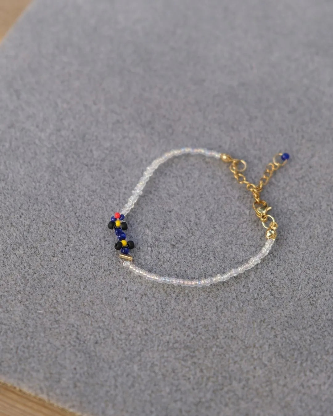 dark blue 'on-track' livery | red bull-inspired race car bracelet