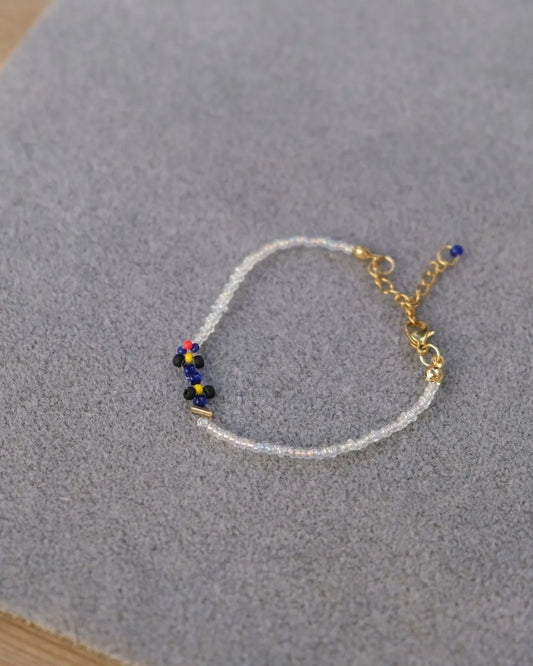 dark blue 'on-track' livery | red bull-inspired race car bracelet