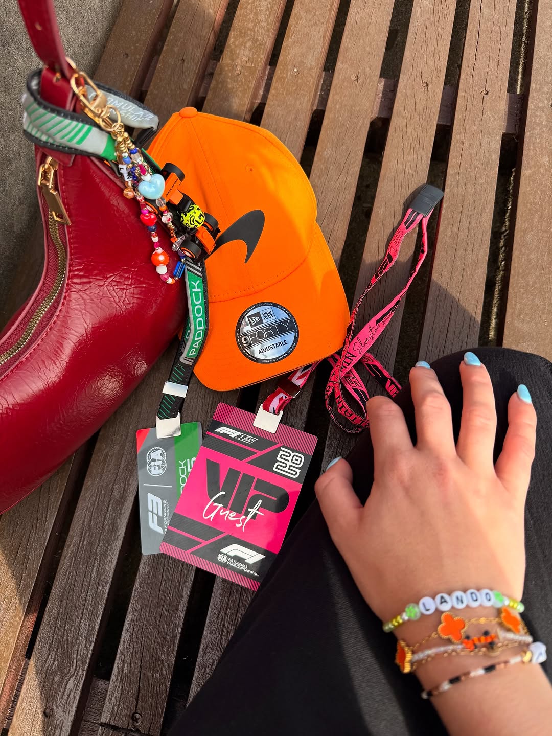 orange 'on-track' livery | mclaren-inspired race car bracelet